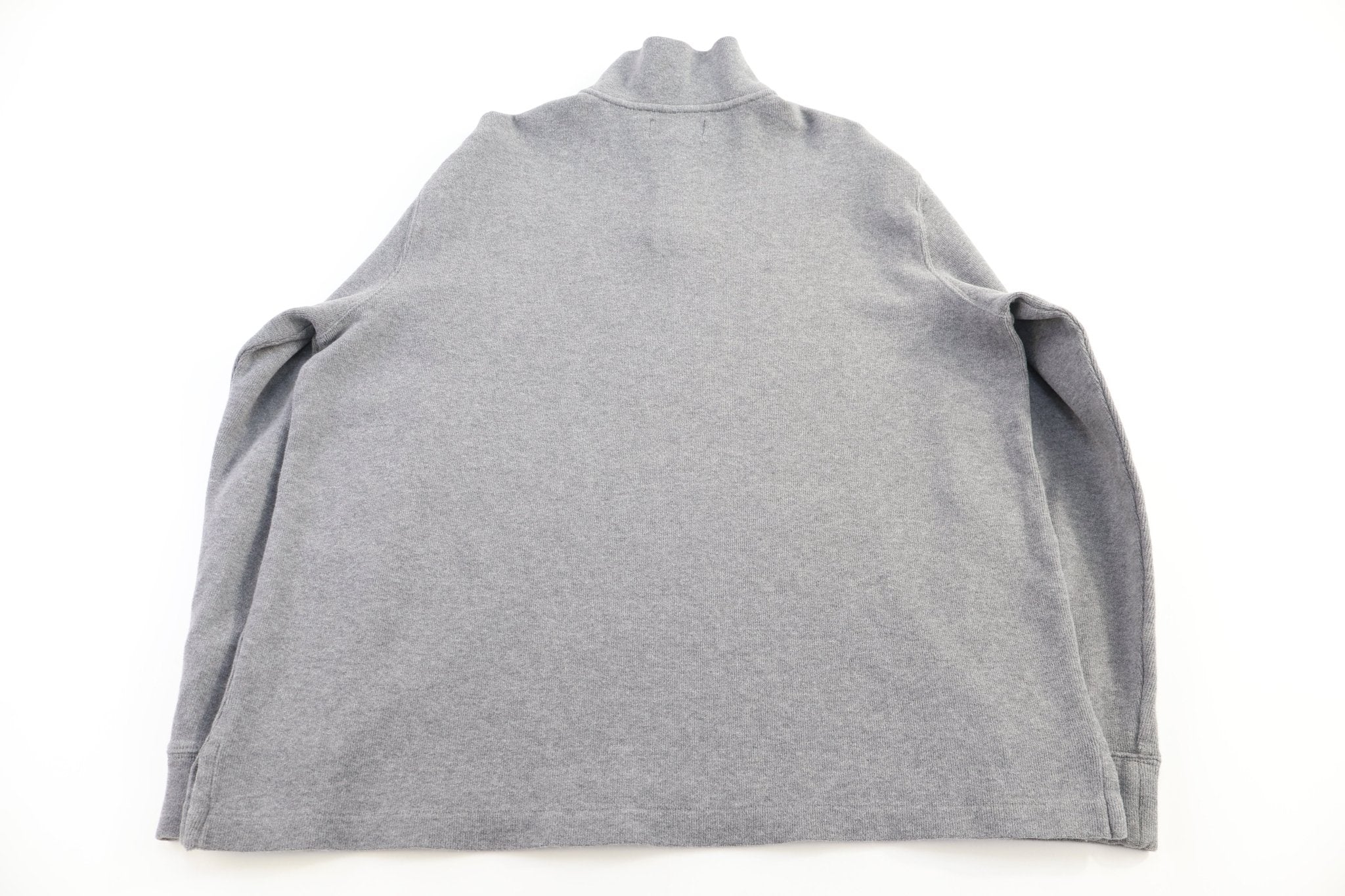 Polo by Ralph Lauren Embroidered Logo Grey Quarter Zip Sweater - Sweater - Thrifted Threads