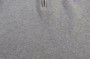 Polo by Ralph Lauren Embroidered Logo Grey Quarter Zip Sweater - Sweater - Thrifted Threads