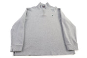 Polo by Ralph Lauren Embroidered Logo Grey Quarter Zip Sweater - Sweater - Thrifted Threads