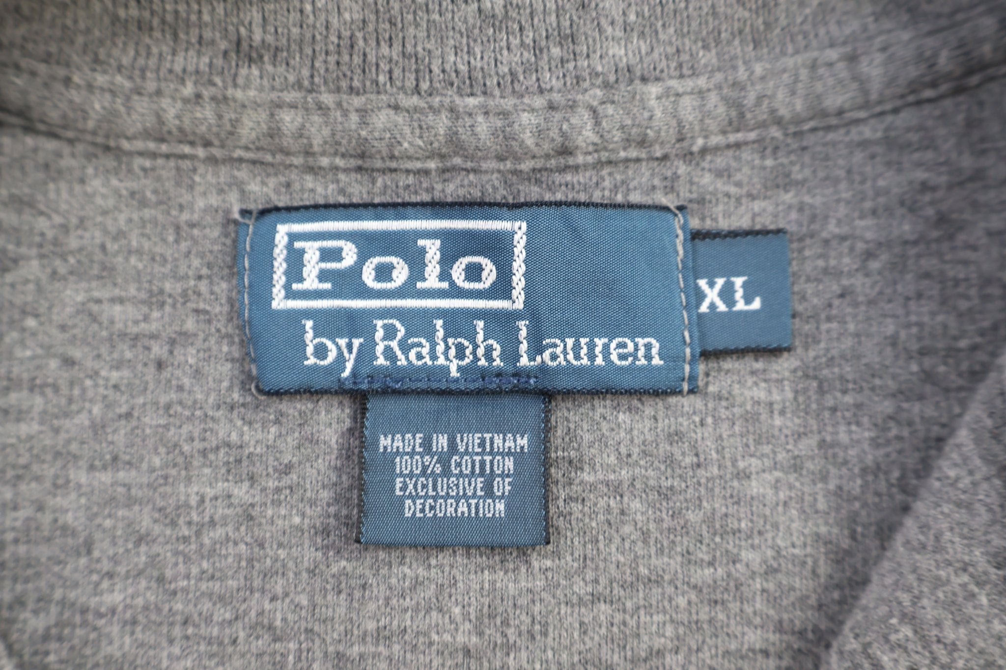 Polo by Ralph Lauren Embroidered Logo Grey Quarter Zip Sweater - Sweater - Thrifted Threads