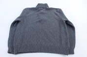 Polo by Ralph Lauren Embroidered Logo Grey Quarter Zip Sweater - Sweater - Thrifted Threads