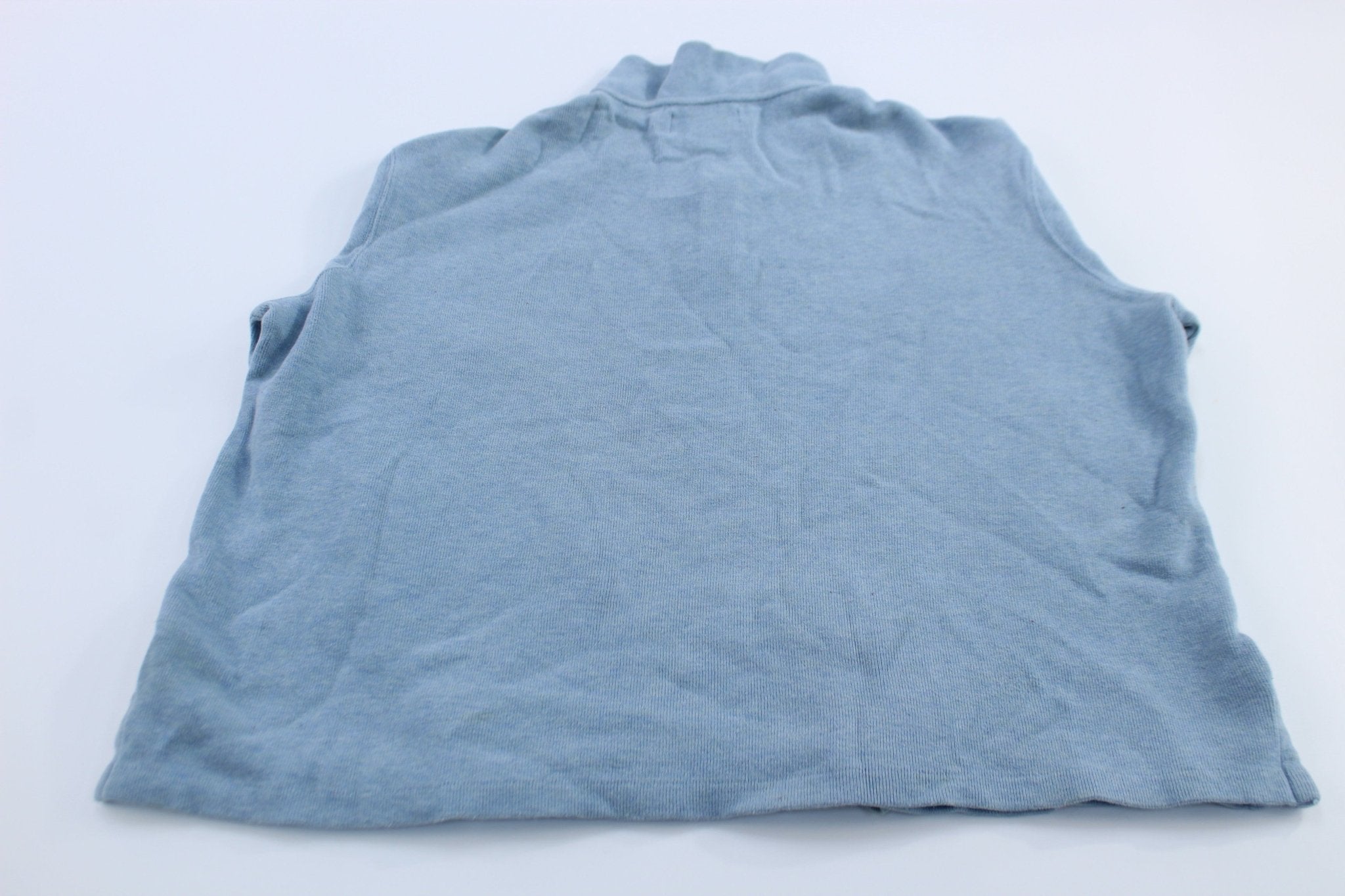 Polo by Ralph Lauren Embroidered Logo Light Blue Quarter Zip Sweater - Sweater - Thrifted Threads