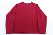 Polo by Ralph Lauren Embroidered Logo Maroon Sweater - Sweater - Thrifted Threads