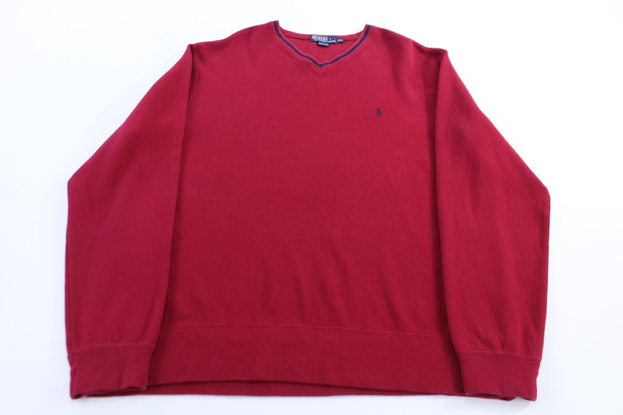 Polo by Ralph Lauren Embroidered Logo Maroon Sweater - Sweater - Thrifted Threads