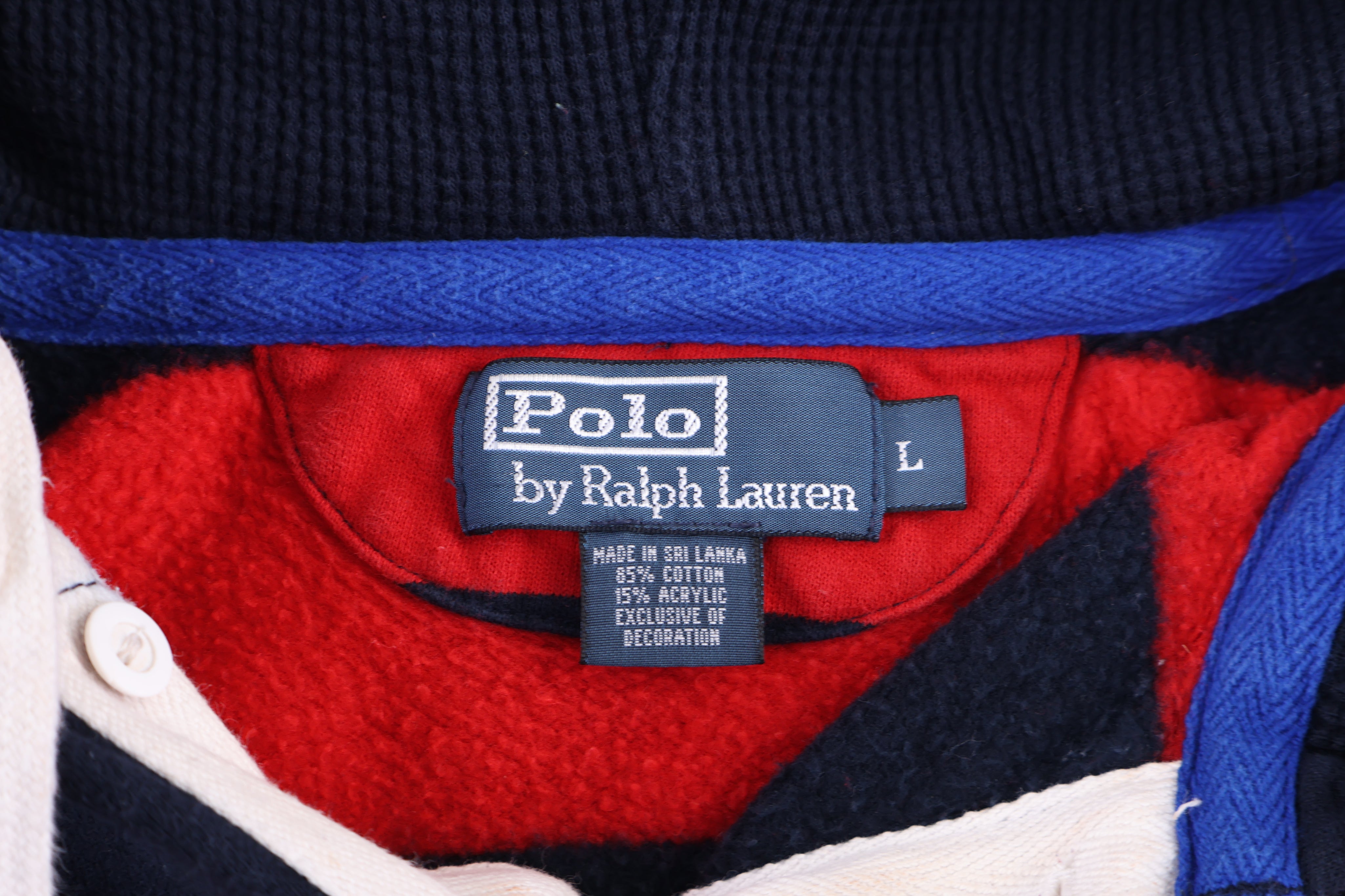 Polo by Ralph Lauren Embroidered Logo Multicolor Pullover - Sweater - Thrifted Threads