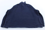 Polo by Ralph Lauren Embroidered Logo Navy Blue Quarter Zip Sweater - ThriftedThreads.com