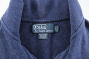 Polo by Ralph Lauren Embroidered Logo Navy Blue Sweater - ThriftedThreads.com