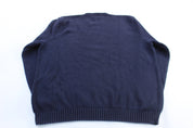 Polo by Ralph Lauren Embroidered Logo Navy Blue Sweater - ThriftedThreads.com