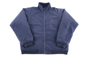 Polo by Ralph Lauren Embroidered Logo Navy Full Zip Jacket - Jacket - Thrifted Threads