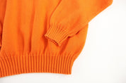 Polo by Ralph Lauren Embroidered Logo Orange Knit Sweater - Sweater - Thrifted Threads