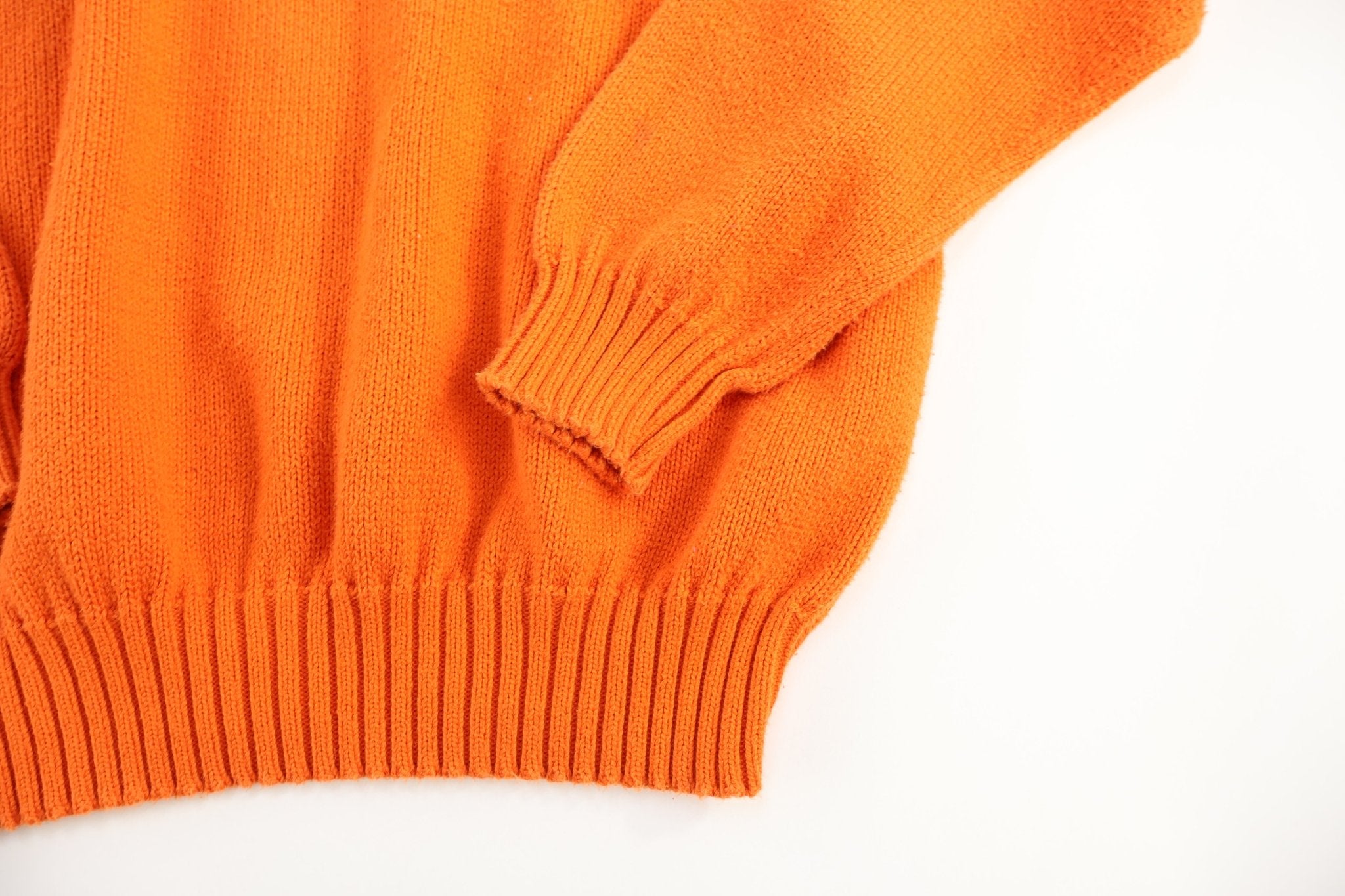 Polo by Ralph Lauren Embroidered Logo Orange Knit Sweater - Sweater - Thrifted Threads