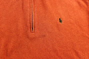 Polo by Ralph Lauren Embroidered Logo Orange Pullover Sweater - Sweater - Thrifted Threads
