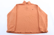 Polo by Ralph Lauren Embroidered Logo Orange Pullover Sweater - Sweater - Thrifted Threads