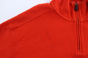 Polo by Ralph Lauren Embroidered Logo Orange Quarter Zip Sweater - Sweater - Thrifted Threads