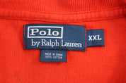 Polo by Ralph Lauren Embroidered Logo Orange Quarter Zip Sweater - Sweater - Thrifted Threads