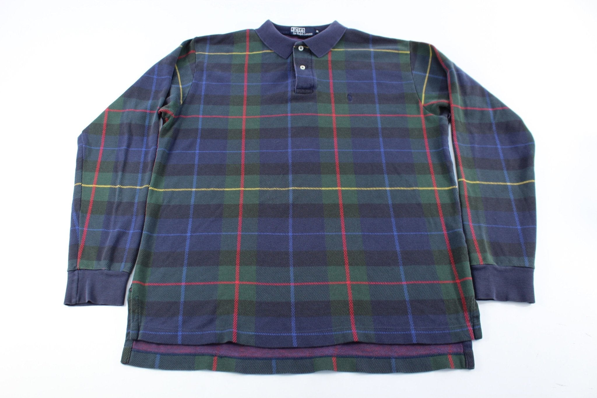 Polo by Ralph Lauren Embroidered Logo Plaid LS Button Up - ThriftedThreads.com