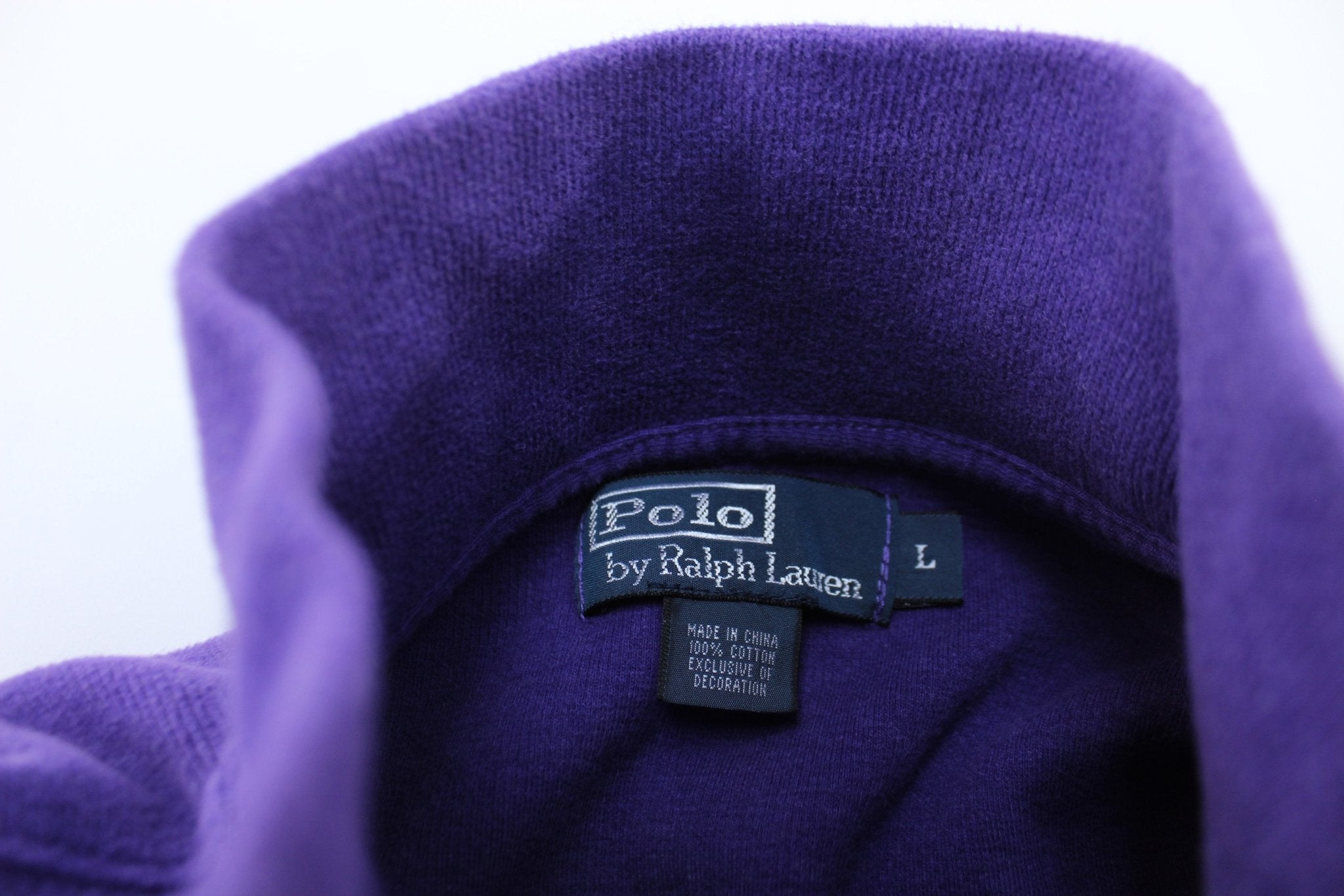 Polo by Ralph Lauren Embroidered Logo Purple Pullover Sweater - ThriftedThreads.com