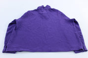 Polo by Ralph Lauren Embroidered Logo Purple Quarter Zip Sweater - ThriftedThreads.com