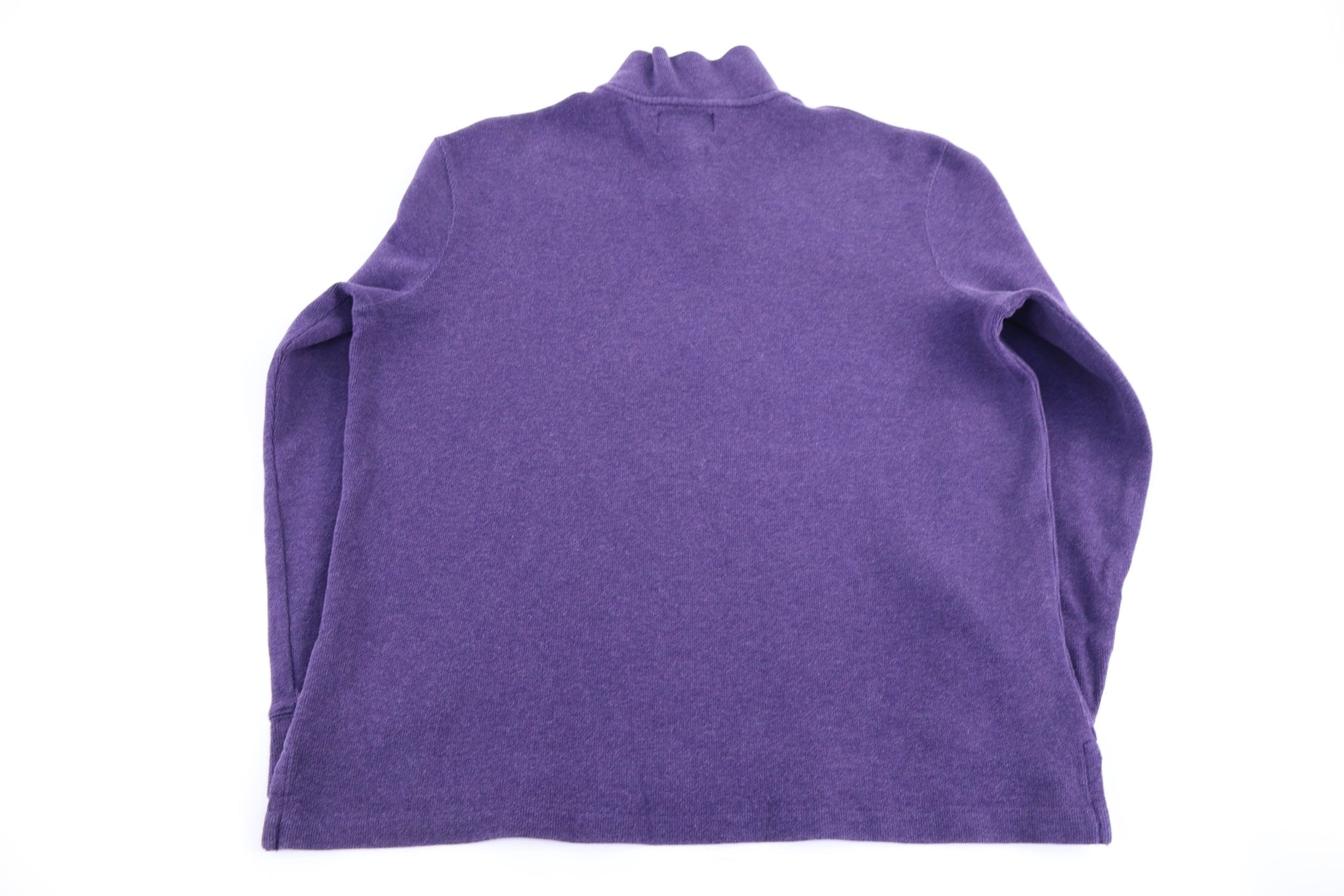 Polo by Ralph Lauren Embroidered Logo Purple Quarter Zip Sweater - Sweater - Thrifted Threads