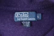 Polo by Ralph Lauren Embroidered Logo Purple Quarter Zip Sweater - Sweater - Thrifted Threads