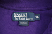 Polo by Ralph Lauren Embroidered Logo Purple Quarter Zip Sweater - Sweater - Thrifted Threads