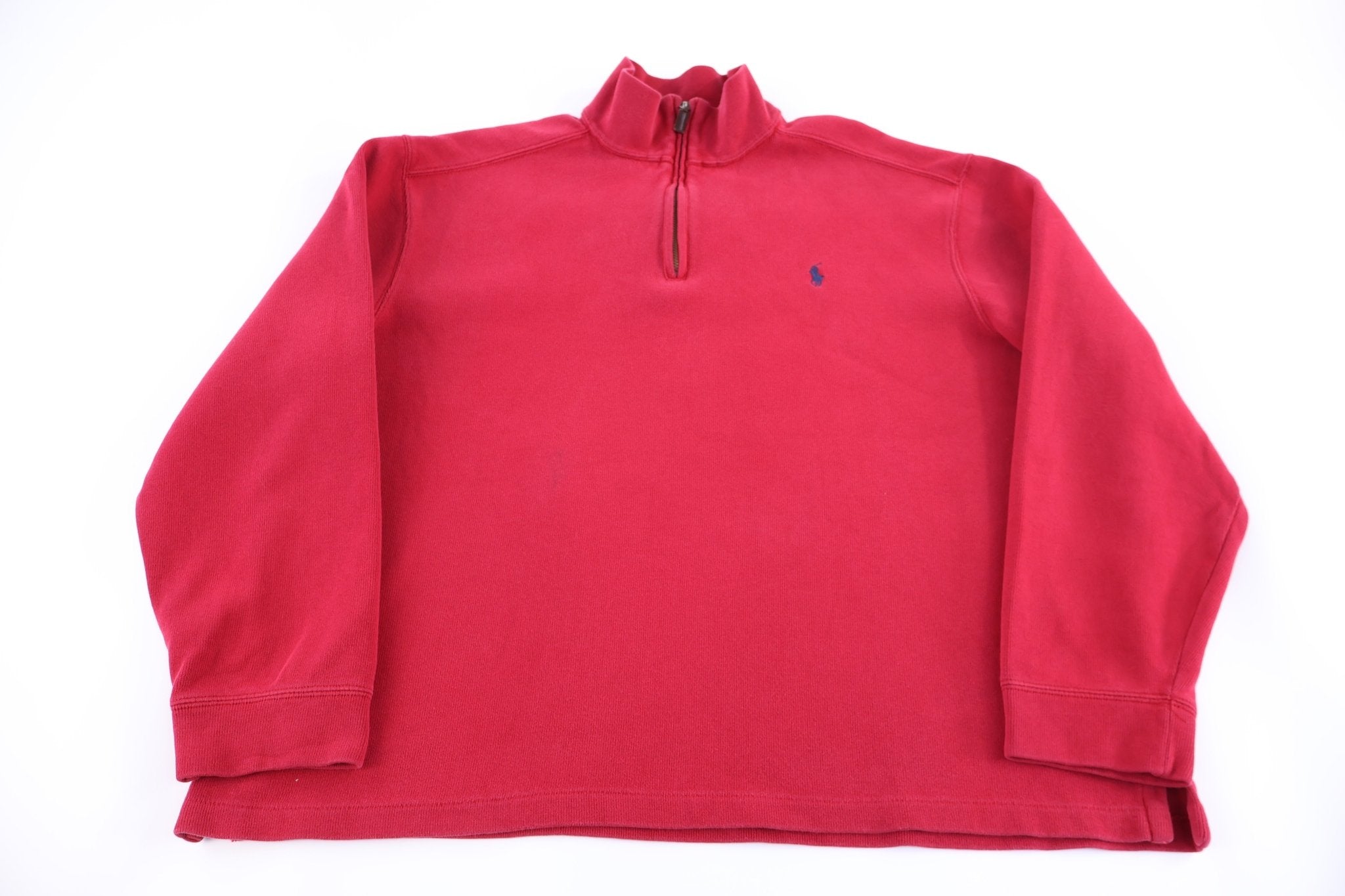 Polo by Ralph Lauren Embroidered Logo Quarter Zip Sweater - Sweater - Thrifted Threads