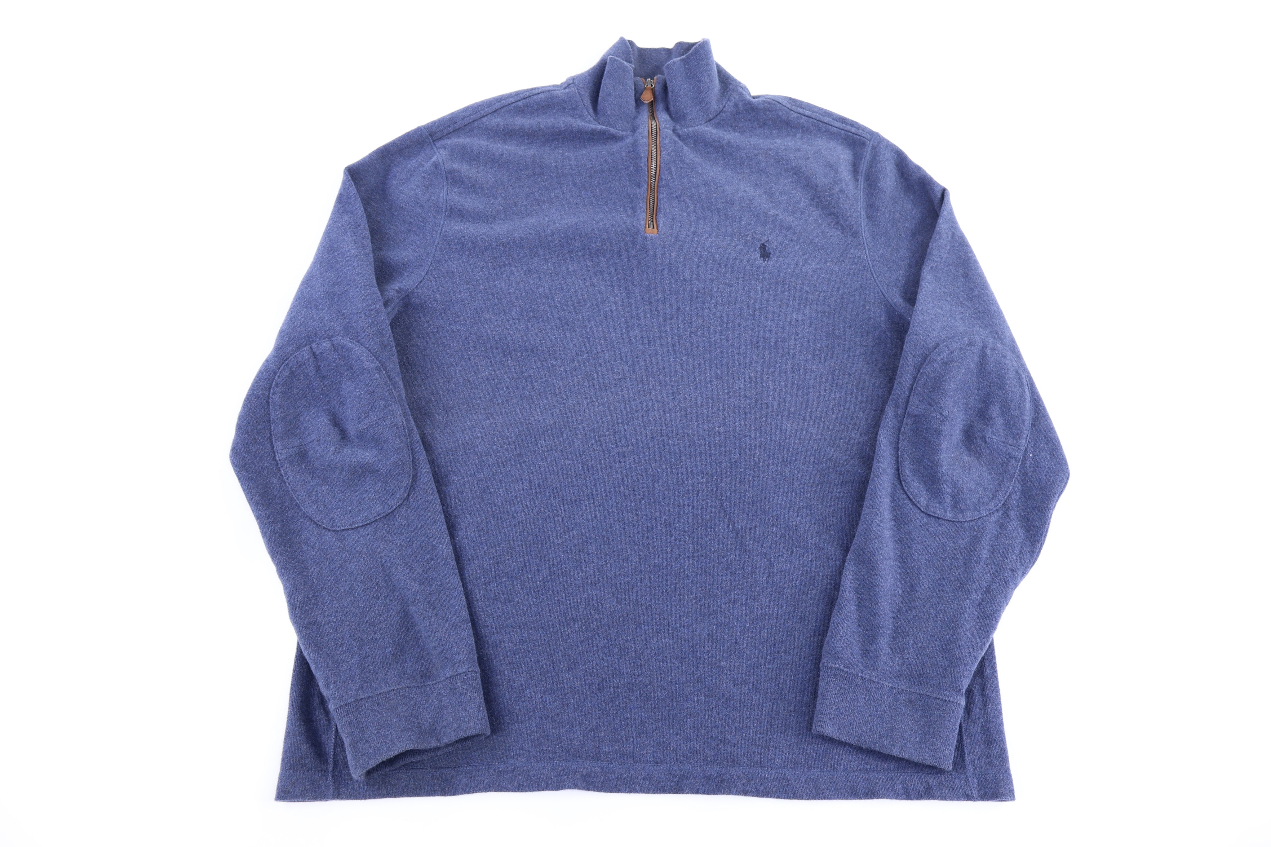 Polo by Ralph Lauren Embroidered Logo Quarter Zip Sweater - Sweater - Thrifted Threads