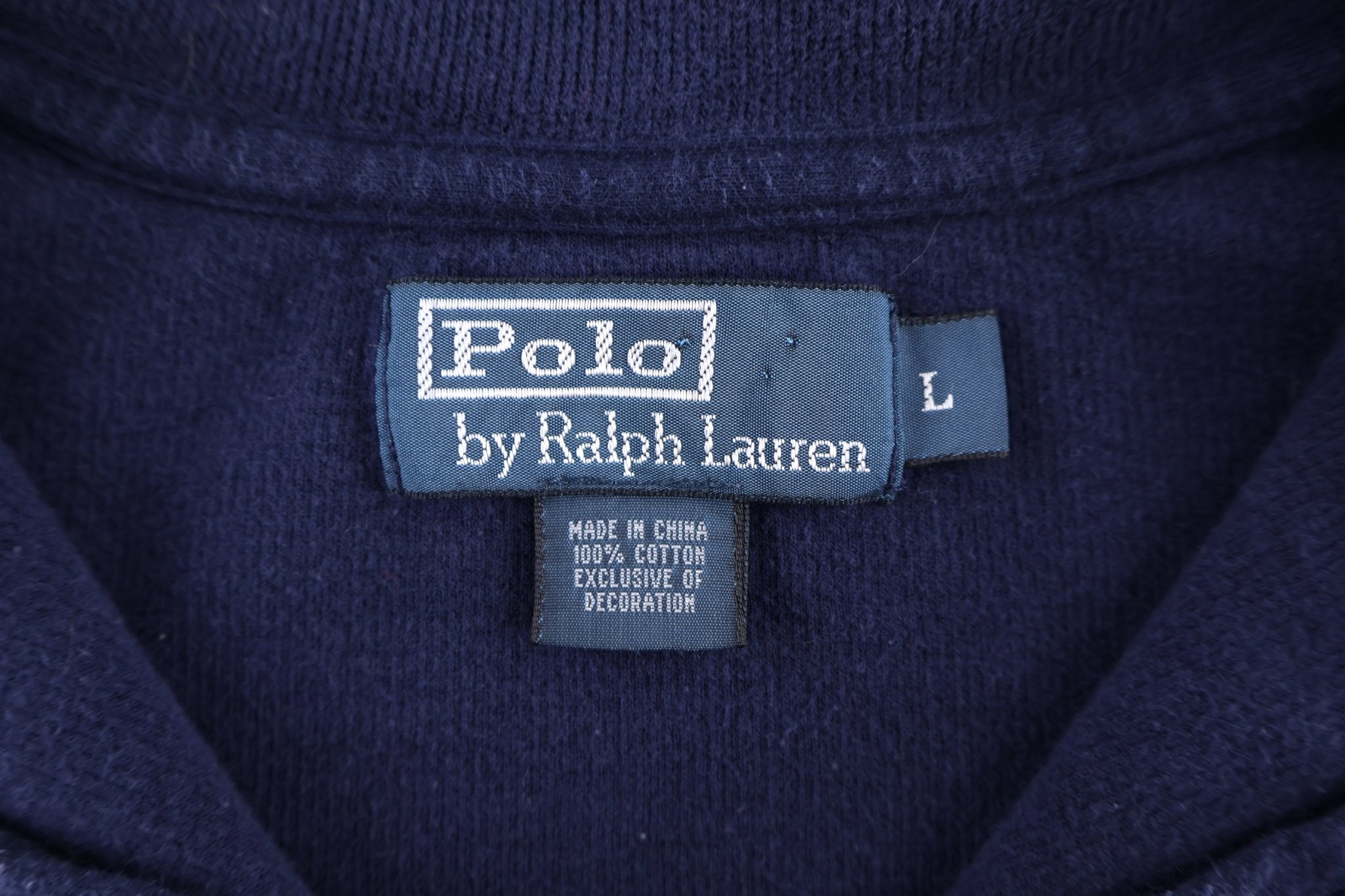 Polo by Ralph Lauren Embroidered Logo Quarter Zip Sweater - Sweater - Thrifted Threads