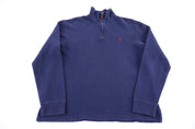 Polo by Ralph Lauren Embroidered Logo Quarter Zip Sweater - Sweater - Thrifted Threads