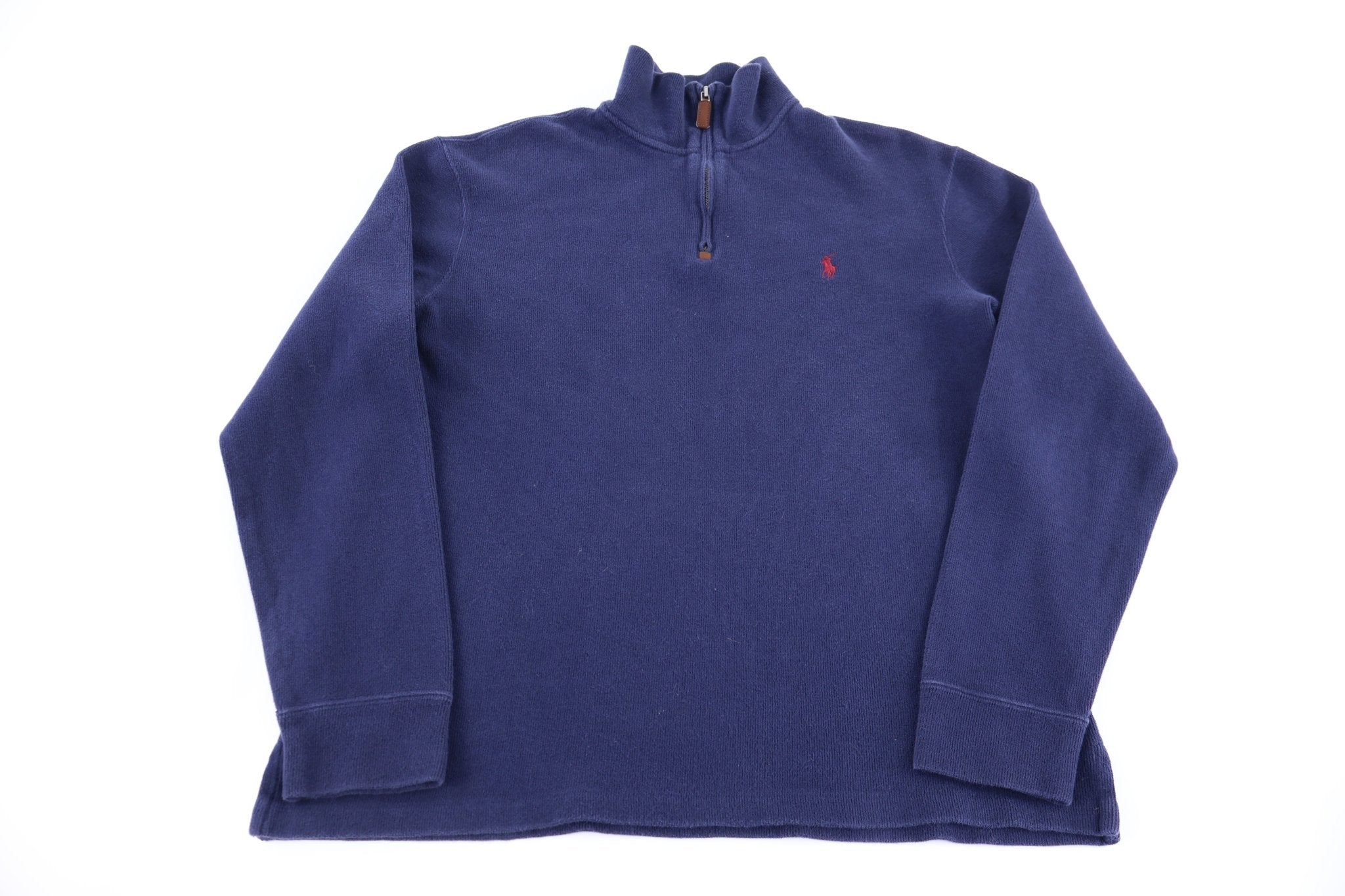 Polo by Ralph Lauren Embroidered Logo Quarter Zip Sweater - Sweater - Thrifted Threads