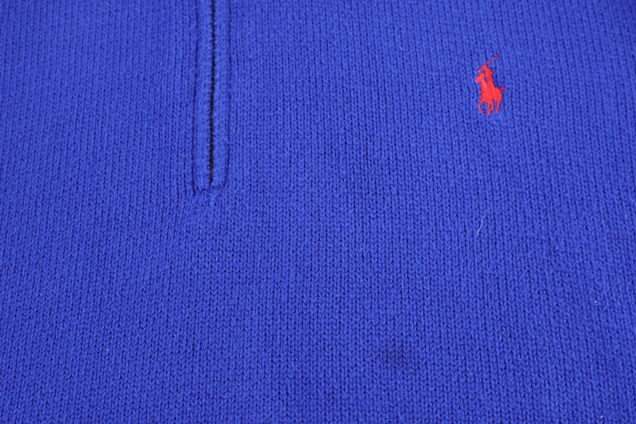 Polo by Ralph Lauren Embroidered Logo Quarter Zip Sweater - Sweater - Thrifted Threads