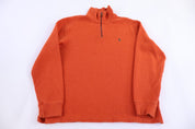 Polo by Ralph Lauren Embroidered Logo Quarter Zip Sweater - Sweater - Thrifted Threads