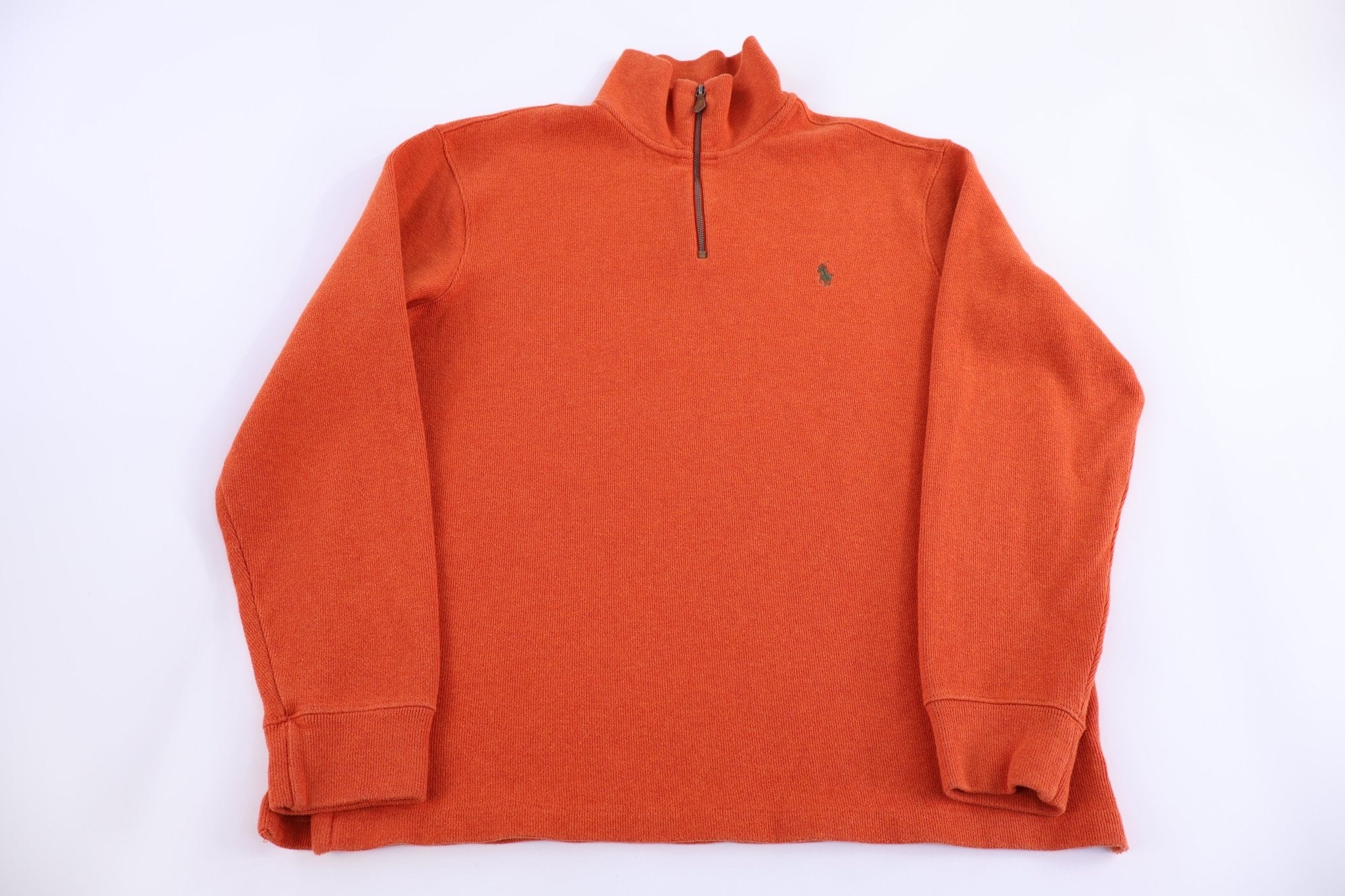 Polo by Ralph Lauren Embroidered Logo Quarter Zip Sweater - Sweater - Thrifted Threads