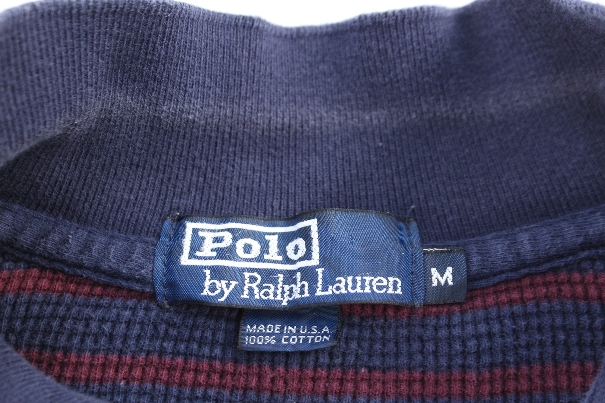 Polo by Ralph Lauren Embroidered Logo Red & Blue LS Button Up - ThriftedThreads.com