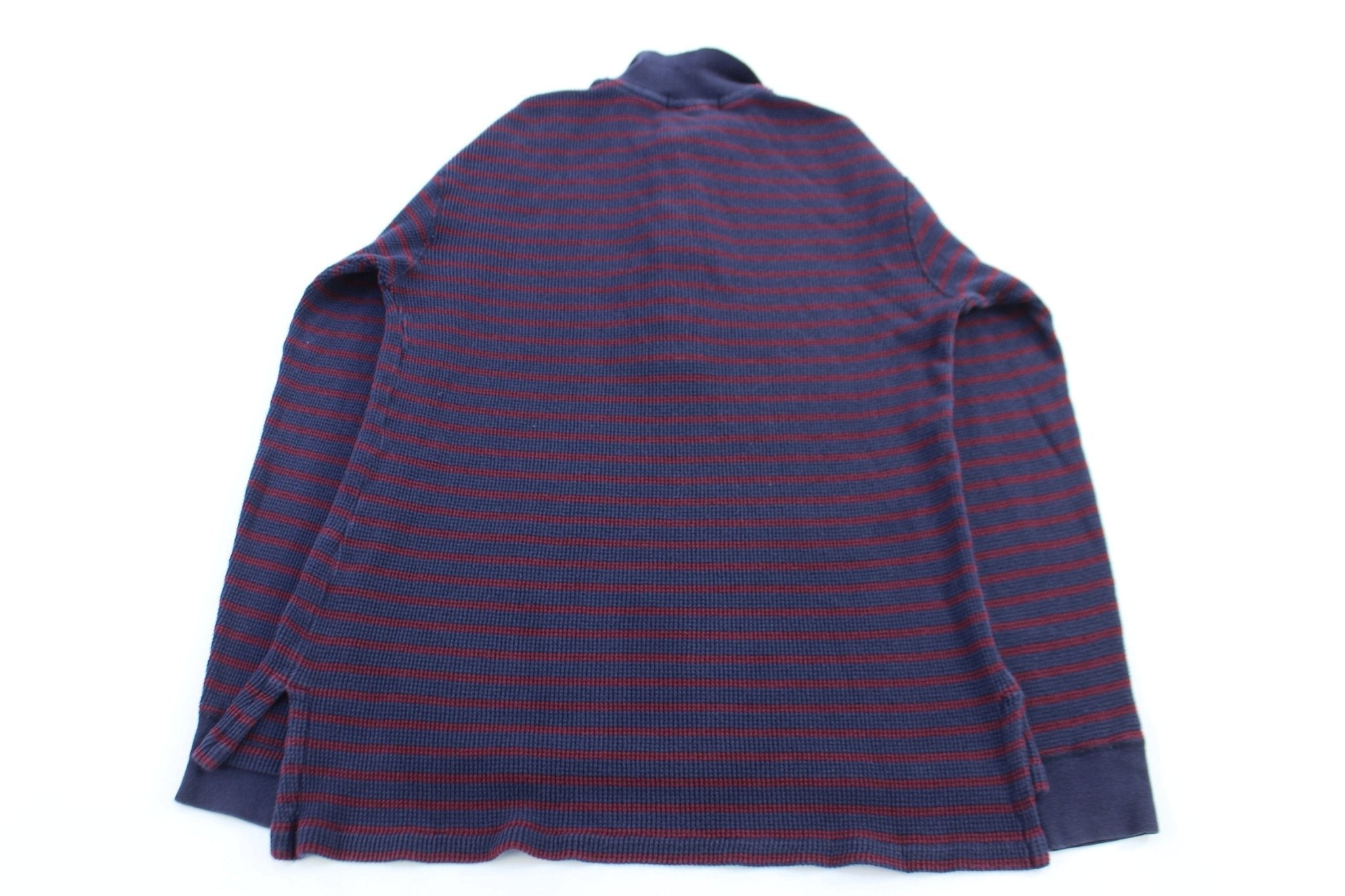 Polo by Ralph Lauren Embroidered Logo Red & Blue LS Button Up - ThriftedThreads.com