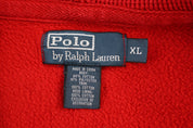 Polo by Ralph Lauren Embroidered Logo Red Full Zip Hoodie - Jacket - Thrifted Threads