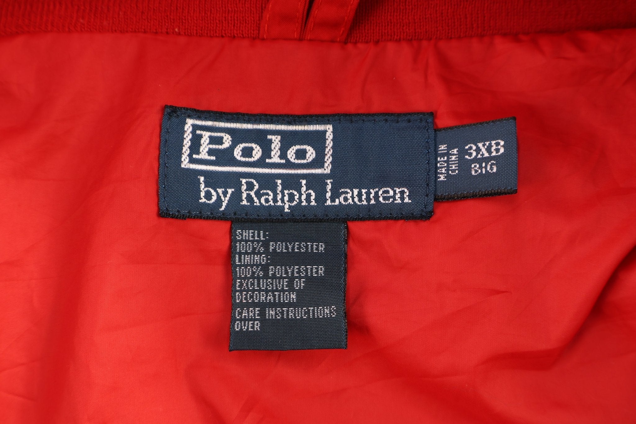 Polo by Ralph Lauren Embroidered Logo Red Full Zip Jacket - Jacket - Thrifted Threads