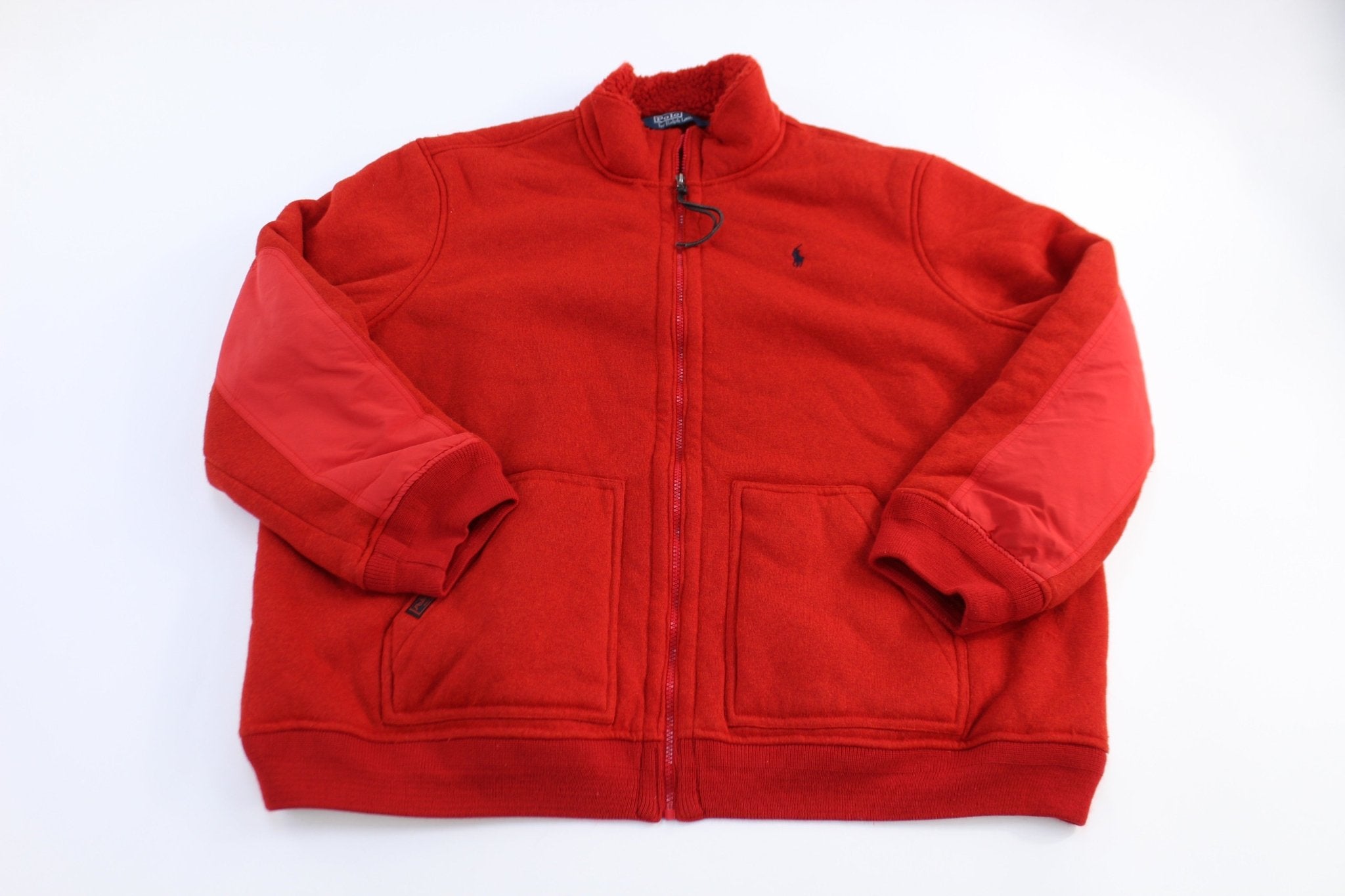Polo by Ralph Lauren Embroidered Logo Red Full Zip Jacket - Jacket - Thrifted Threads