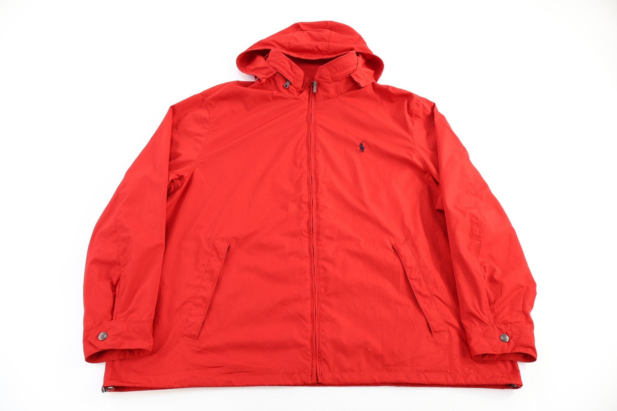 Polo by Ralph Lauren Embroidered Logo Red Full Zip Jacket - Jacket - Thrifted Threads