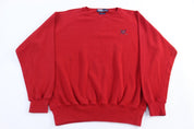 Polo by Ralph Lauren Embroidered Logo Red Knit Sweater - Sweater - Thrifted Threads