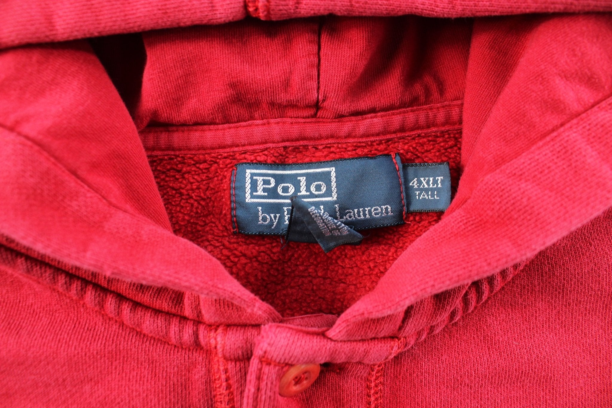 Polo by Ralph Lauren Embroidered Logo Red Pullover Hoodie - ThriftedThreads.com