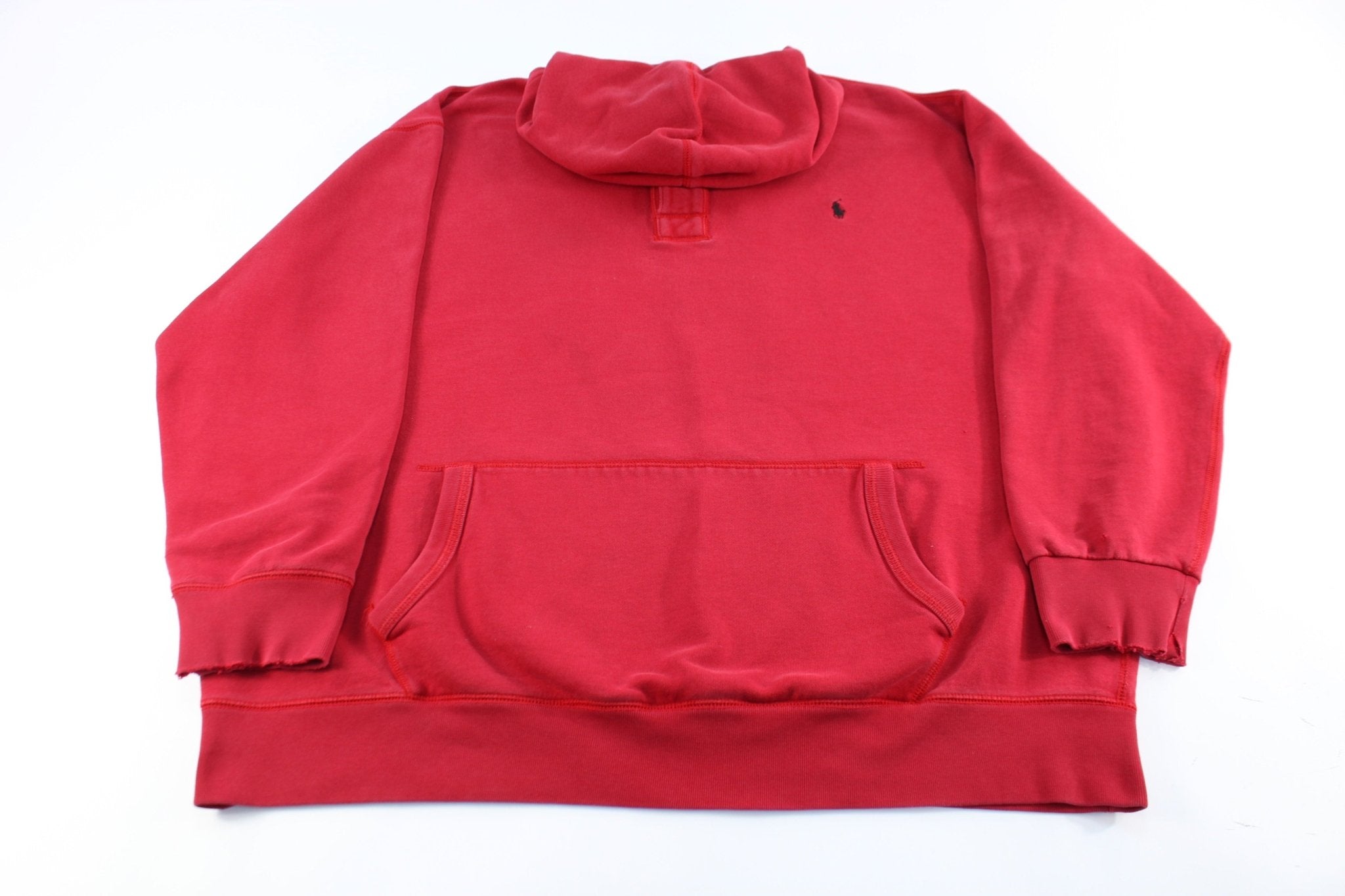 Polo by Ralph Lauren Embroidered Logo Red Pullover Hoodie - ThriftedThreads.com