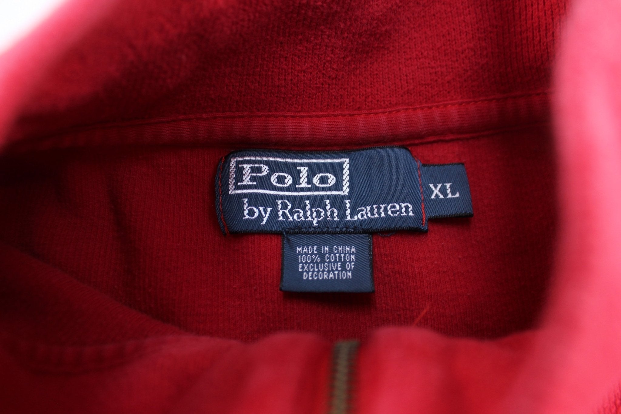 Polo by Ralph Lauren Embroidered Logo Red Pullover Sweater - ThriftedThreads.com