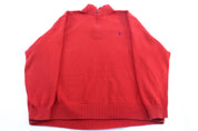Polo by Ralph Lauren Embroidered Logo Red Pullover Sweater - ThriftedThreads.com