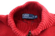 Polo by Ralph Lauren Embroidered Logo Red Pullover Sweater - ThriftedThreads.com