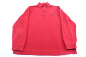 Polo by Ralph Lauren Embroidered Logo Red Pullover Sweater - ThriftedThreads.com