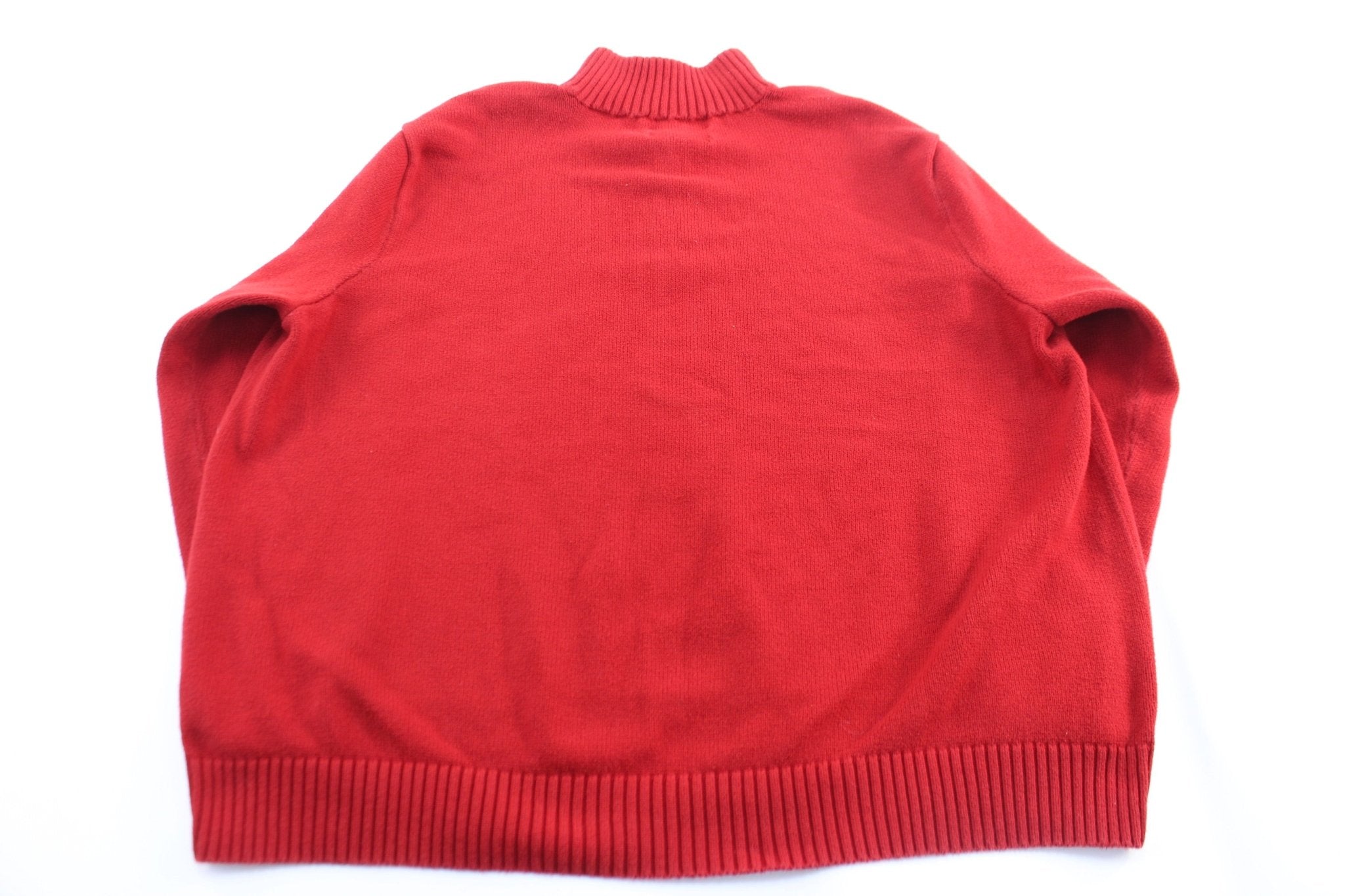Polo by Ralph Lauren Embroidered Logo Red Pullover Sweater - ThriftedThreads.com