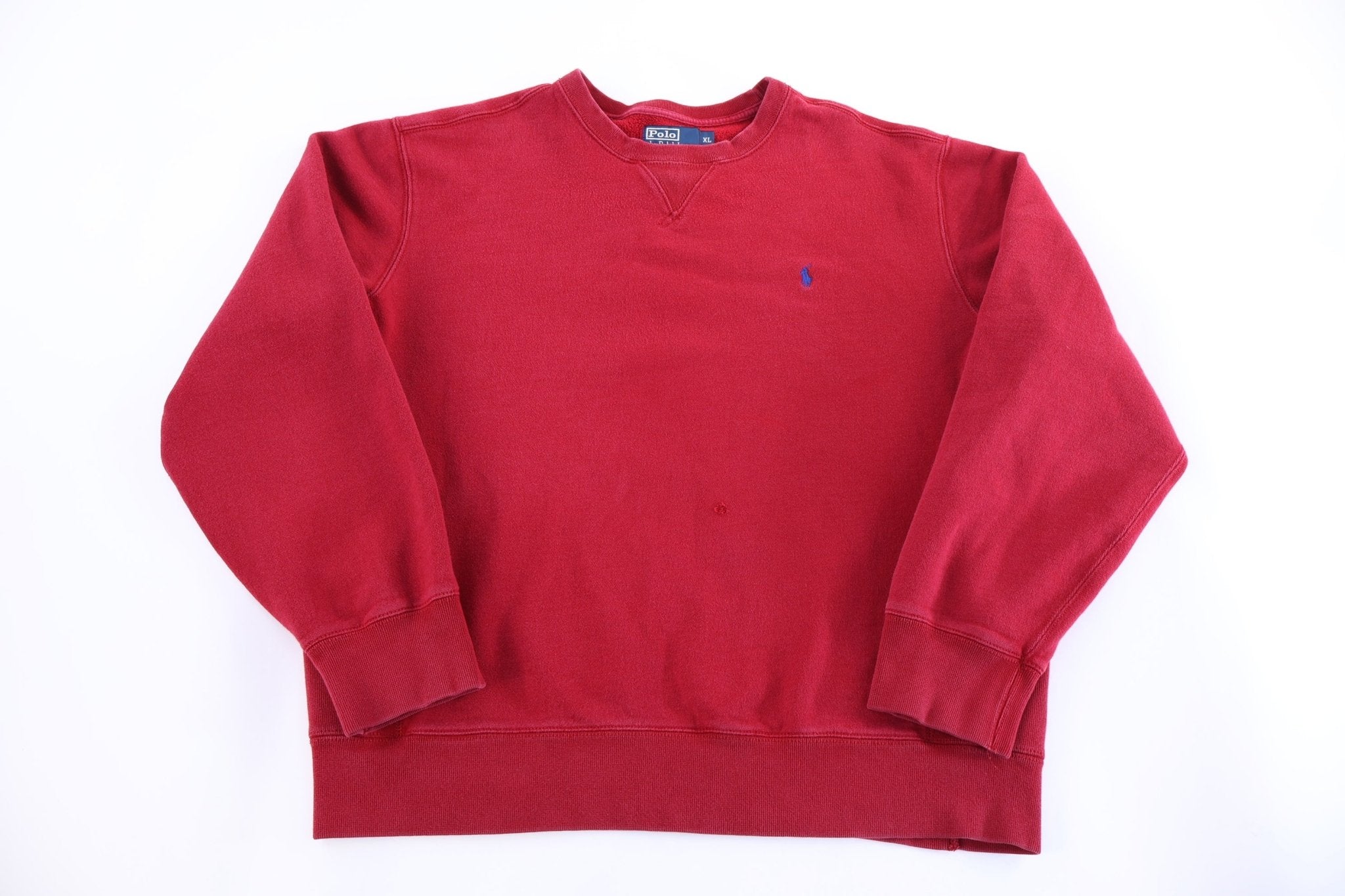 Polo by Ralph Lauren Embroidered Logo Red Pullover - Sweater - Thrifted Threads