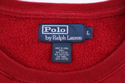 Polo by Ralph Lauren Embroidered Logo Red Pullover Sweater - Sweater - Thrifted Threads