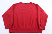 Polo by Ralph Lauren Embroidered Logo Red Pullover Sweater - Sweater - Thrifted Threads